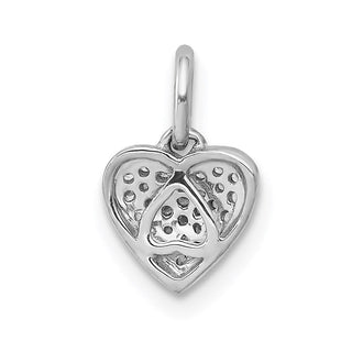 14k White Gold 1/10ctw Diamond Heart Charm PM4872-010-WA