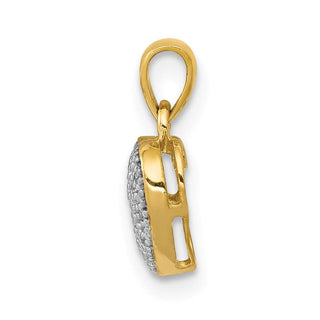 14k Yellow Gold Diamond Heart Pendant PM4873-005-YA