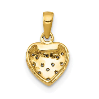 14k Yellow Gold Diamond Heart Pendant PM4873-005-YA