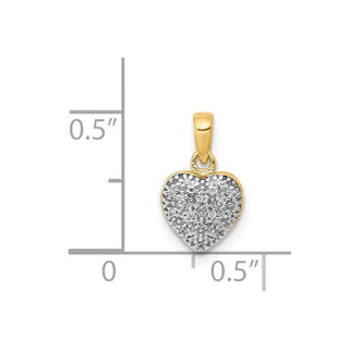 14k Yellow Gold Diamond Heart Pendant PM4873-005-YA