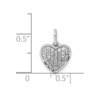 14k White Gold 1/4ctw Diamond Heart Charm PM4874-025-WA