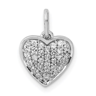14k White Gold 1/4ctw Diamond Heart Charm PM4874-025-WA