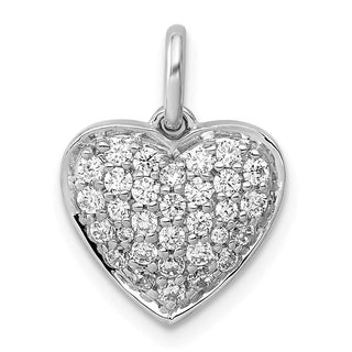 14k White Gold 1/2ctw Diamond Heart Charm PM4876-050-WA