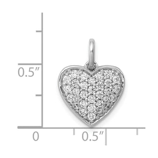 14k White Gold 5/8ctw Diamond Heart Charm PM4877-062-WA