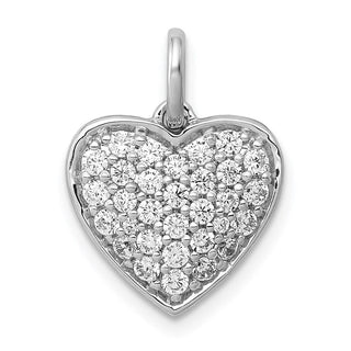 14k White Gold 5/8ctw Diamond Heart Charm PM4877-062-WA