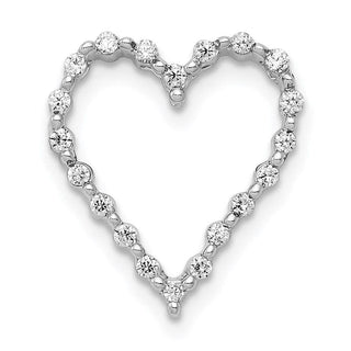 14k White Gold 1/5ctw Diamond Heart Slide