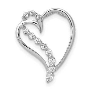 14k White Gold 1/6ctw Diamond Heart Slide PM4892-016-WA