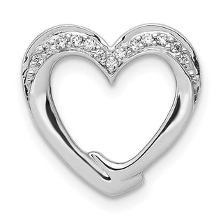 14k White Gold 1/15ctw Diamond Heart Slide PM4894-007-WA