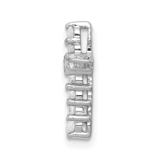 14k White Gold Lab Grown Diamond Si1/Si2 Ghi Cross Pendant Pm4950