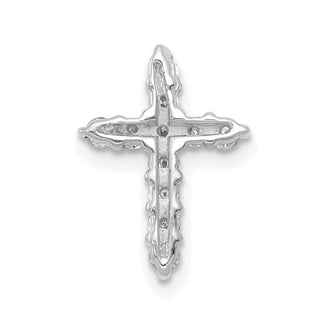 14k White Gold Lab Grown Diamond Si1/Si2 Ghi Cross Pendant Pm4950