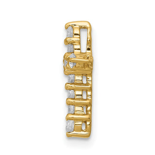 14k Yellow Gold Lab Grown Diamond Si1/Si2 Ghi Cross Pendant 4950