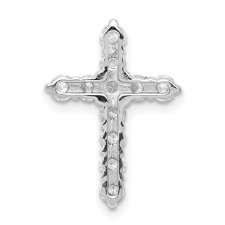 14k White Gold Lab Grown Diamond Si1/Si2 Ghi Cross Pendant Pm4951