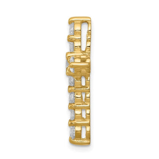 14k Yellow Gold Lab Grown Diamond Si1/Si2 Ghi Cross Pendant 4953