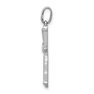 14k White Gold 1/10ctw Diamond Cross Pendant PM5034-010-WA