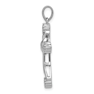 14k White Gold 1/5ctw Diamond Cross Pendant PM5041-020-WA