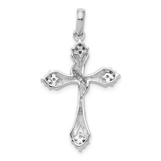 14k White Gold 1/5ctw Diamond Cross Pendant PM5041-020-WA