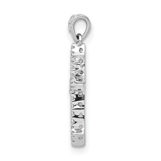 14k White Gold 1/10ctw Diamond Cross Pendant PM5072-010-WA