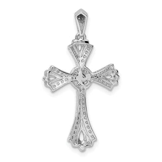 14k White Gold 1/3ctw Diamond Fancy Cross Pendant PM5124-033-WA