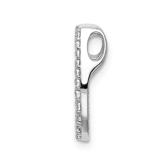 14k White Gold 1/4ctw Diamond Horseshoe Slide