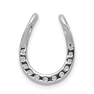 14k White Gold 1/4ctw Diamond Horseshoe Slide