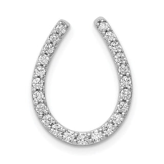 14k White Gold 1/3ctw Diamond Horseshoe Slide