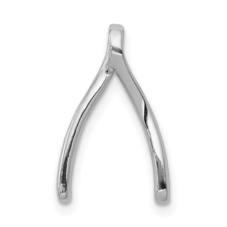 14k White Gold Diamond Wishbone Slide