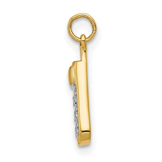14k Yellow Gold Diamond Cell Phone Charm