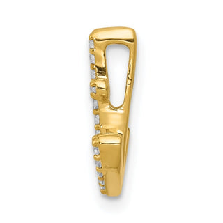 14k White Gold 1/10ctw Diamond Anchor Slide