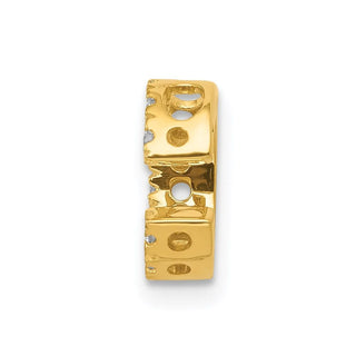14k Yellow Gold Diamond Initial C Charm