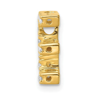 10K Yellow Gold Diamond Letter E Initial Charm