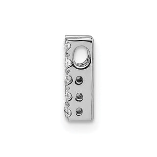 14K White Gold Diamond Initial H Charm