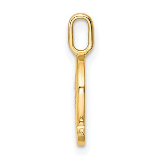 10K Yellow Gold Diamond Letter Q Initial Pendant