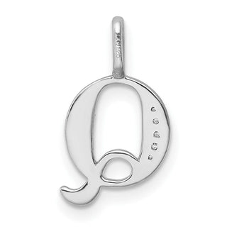 14K White Gold Diamond Letter Q Initial Pendant PM8365Q-002-WA