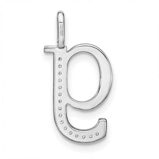 14K White Gold Diamond Lower Case Letter G Initial Pendant PM8366G-006-WA