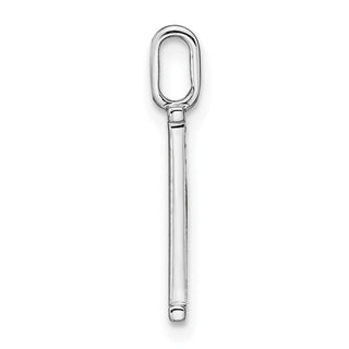 14K White Gold Diamond Lower Case Letter H Initial Pendant PM8366H-004-WA