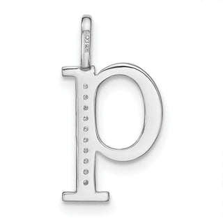 14K White Gold Diamond Lower Case Letter Q Initial Pendant PM8366Q-004-WA