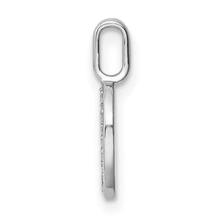 14K White Gold Diamond Letter O Initial Pendant PM8367O-006-WA