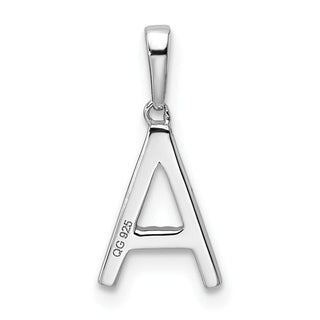 14K White Gold Diamond Letter A Initial Pendant PM9798A-007-WA