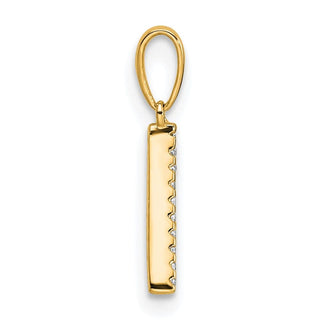 14K Yellow Gold Diamond Letter A Initial Pendant PM9798A-007-YA