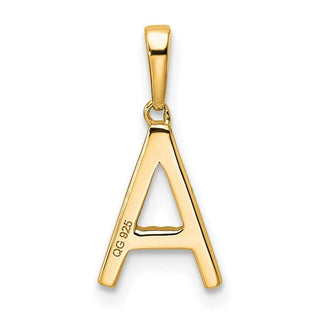 14K Yellow Gold Diamond Letter A Initial Pendant PM9798A-007-YA