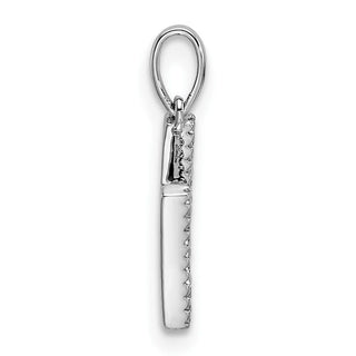 14K White Gold Diamond Letter H Initial Pendant PM9798H-008-WA