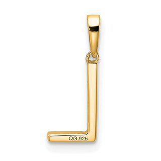 10K Yellow Gold Diamond Letter L Initial Pendant PM9798L-004-1YA