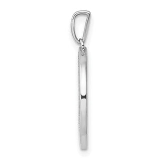 14K White Gold Gatsby Diamond Initial E Charm