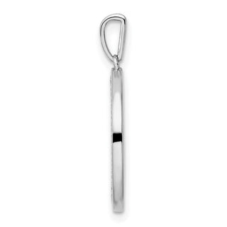 14K White Gold Gatsby Diamond Initial H Charm