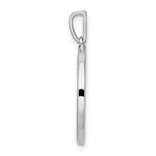 14K White Gold Gatsby Diamond Initial J Charm