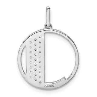 14K White Gold Gatsby Diamond Initial J Charm