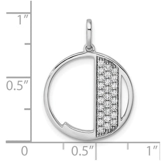 14K White Gold Gatsby Diamond Initial J Charm