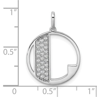 14K White Gold Gatsby Diamond Initial L Charm