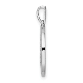 14K White Gold Gatsby Diamond Initial M Charm