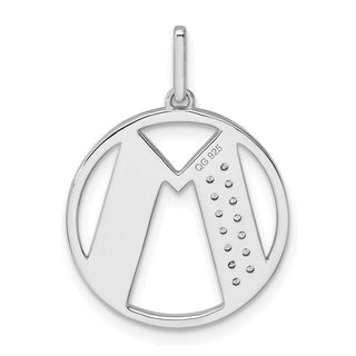 14K White Gold Gatsby Diamond Initial M Charm